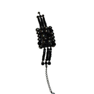 Elegant Black Beaded Bracelet